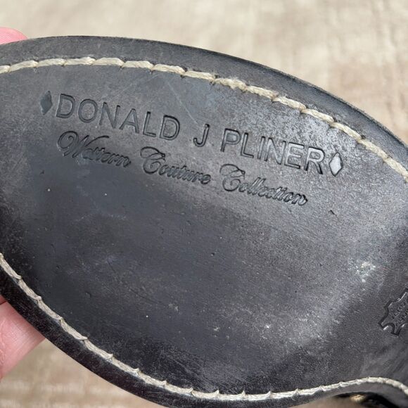 Donald Pliner Western Couture Collection Dalis Ankle Boots Black Pony Hair 6.5 - Picture 9 of 11